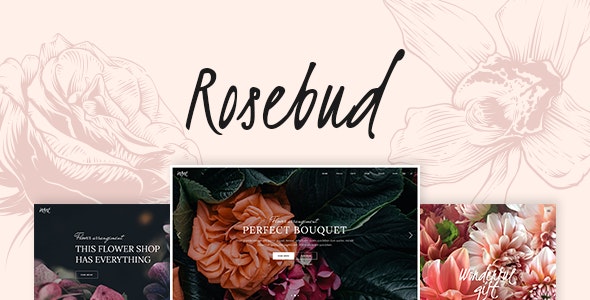 دانلود قالب وردپرس Rosebud - پوسته گلفروشی آنلاین و حرفه ای وردپرس