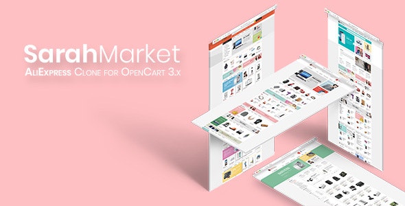 دانلود قالب اپن کارت SarahMarket - قالب مارکت و فروشگاه آنلاین OpenCart