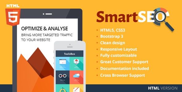 دانلود قالب سایت SmartSEO - قالب مارکتینگ و خدمات سئو HTML