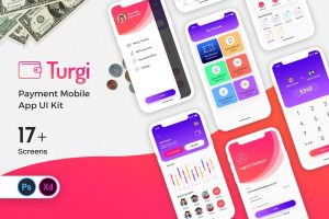 دانلود UI Kit اپلیکیشن Turgi Payment - کیت آماده اپلکیشن پرداخت موبایل