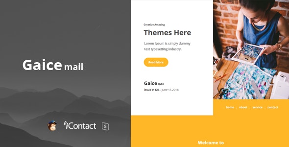 دانلود قالب ایمیل Gaice Mail - قالب واکنش گرا خبرنامه و ایمیل HTML