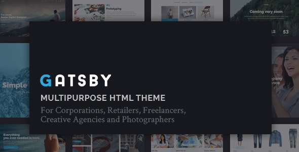 دانلود قالب سایت Gatsby - قالب شرکتی و چند منظوره حرفه ای HTML