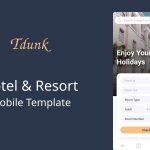 دانلود قالب سایت Tdunk - قالب موبایل رزرواسیون و هتل حرفه ای HTML