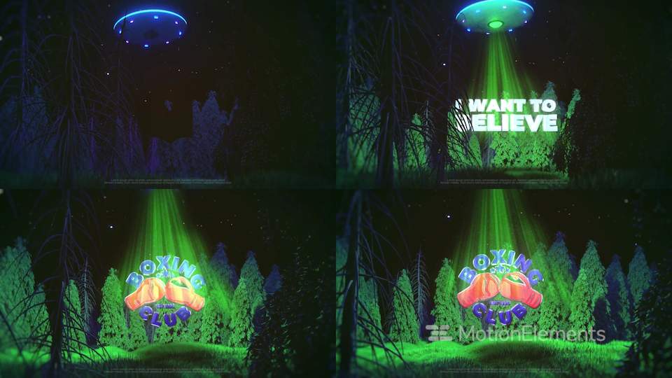 دانلود پروژه افتر افکت UFO Logo - لوگو حرفه ای سفینه فضایی