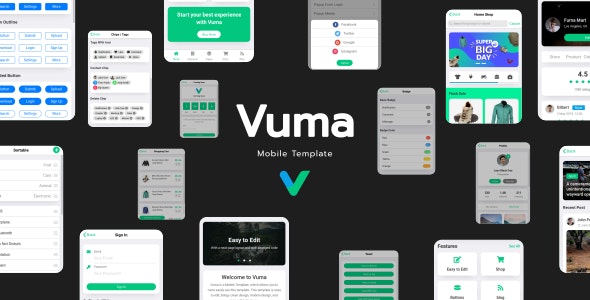 دانلود قالب سایت Vuma - قالب موبایل چند منظوره و حرفه ای HTML