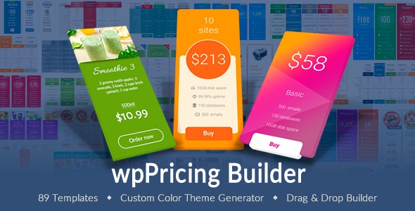 دانلود افزونه وردپرس WP Pricing Table Builder - ساخت جدول قیمت حرفه ای وردپرس