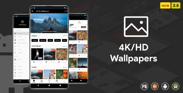 دانلود سورس اپلیکیشن اندروید 4K/HD Wallpaper Android App