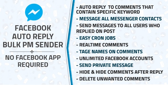 دانلود اسکریپت Facebook Auto Reply & Bulk Private Message Sender
