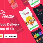 دانلود UI Kit و قالب Sketch حرفه ای Foodio - قالب آماده اپلیکیشن رستوران آنلاین