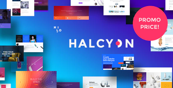 دانلود قالب سایت Halcyon - قالب چند منظوره و مدرن HTML5