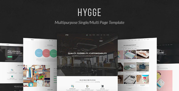 دانلود قالب سایت Hygge - قالب چند منظوره و تک صفحه ای حرفه ای HTML