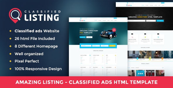 دانلود قالب سایت Listing - قالب دایرکتوری و آگهی حرفه ای HTML