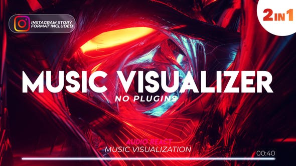 دانلود پروژه افتر افکت Music Visualizer Tunnel with Audio Spectrum