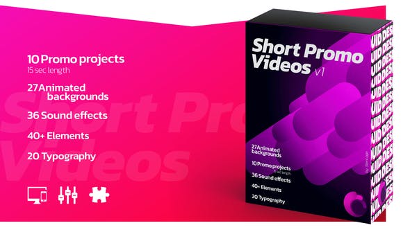 دانلود پروژه افتر افکت Short Promo Videos - پکیج کامل 22 دلاری پروژه