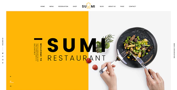 دانلود قالب سایت Sumi - قالب رستوران و کافه حرفه ای HTML