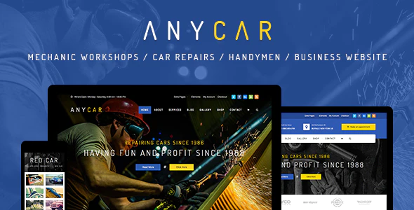 دانلود قالب سایت AnyCar - قالب کسب و کار حرفه ای HTML