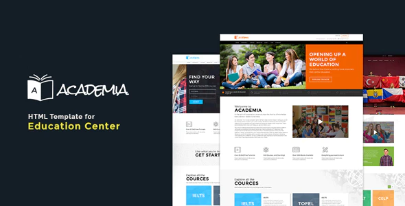 دانلود قالب سایت Academia - قالب آموزشگاه و تحصیلات HTML