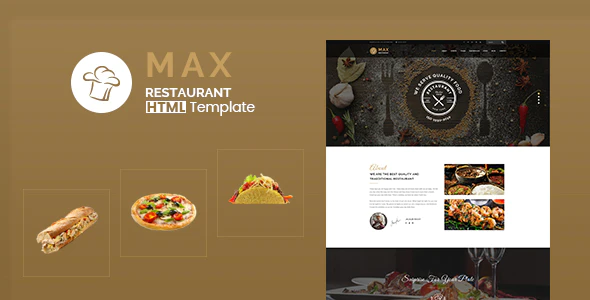 دانلود قالب سایت Max Restaurant - قالب رستوران و فست فود HTML