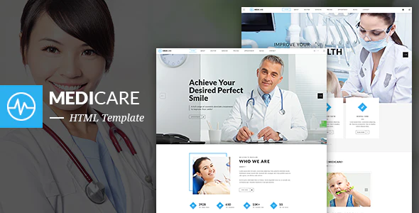 دانلود قالب سایت MediCare - قالب دندانپزشکی و درمانگاه HTML5
