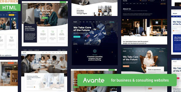 دانلود قالب سایت Avante - قالب شرکتی و تجاری HTML