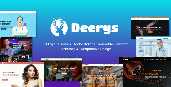 دانلود قالب سایت Deerys – قالب چند منظوره و ریسپانسیو HTML