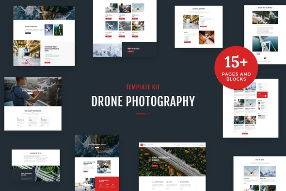 دانلود Template Kit وردپرس Drone Media - قالب عکاسی المنتور
