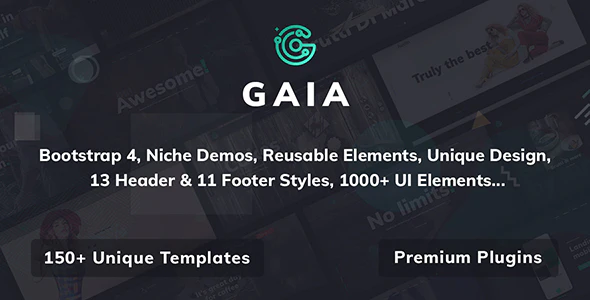 دانلود قالب سایت Gaia - قالب خلاقانه و چند منظوره HTML