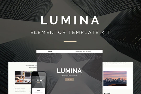 دانلود Template Kit وردپرس Lumina - قالب خلاقانه کسب و کار صفحه ساز المنتور
