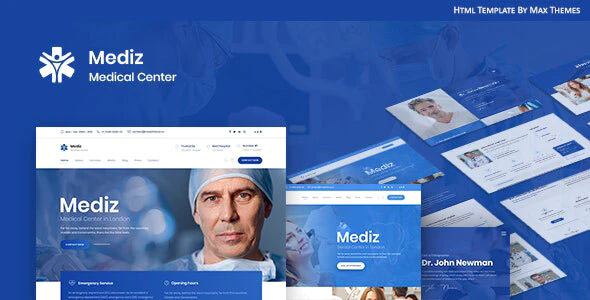 دانلود قالب سایت Mediz - قالب بیمارستان و خدمات پزشکی HTML