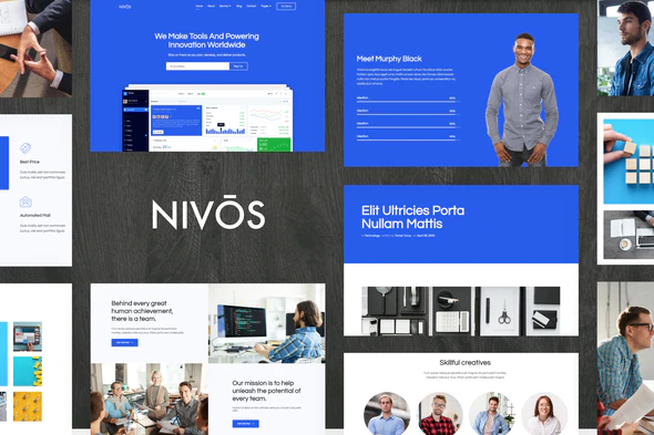دانلود قالب المنتور Nivos - پوسته شرکتی و تکنولوژی وردپرس