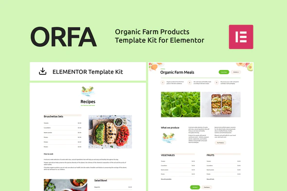 دانلود قالب المنتور ORFA - پوسته کشاورزی و محصولات ارگانیک وردپرس