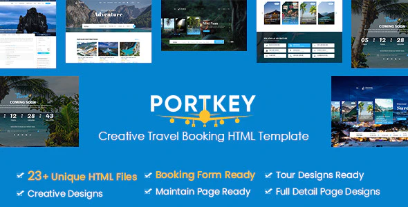 دانلود قالب وردپرس PortKey - پوسته خلاقانه گردشگری و رزرواسیون وردپرس