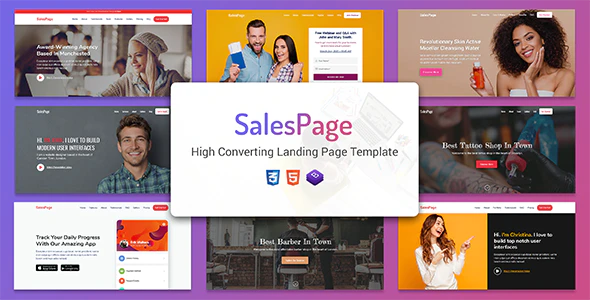 دانلود قالب سایت SalesPage - قالب صفحه فرود چند منظوره و تجاری HTML