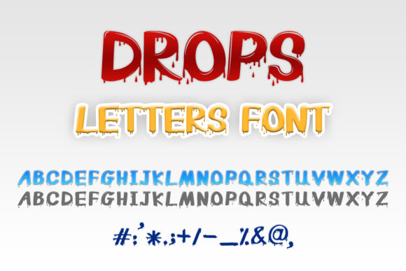 دانلود فونت انگلیسی خلاقانه و جذاب Drops Letters