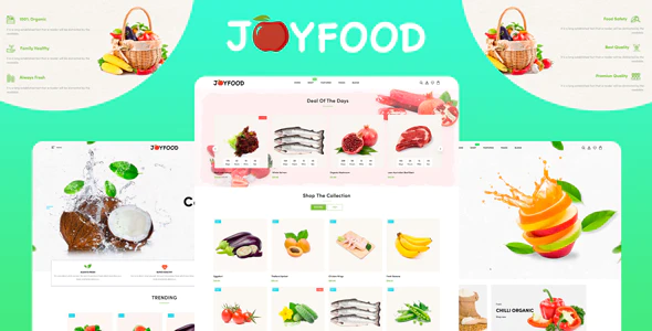 دانلود قالب شاپیفای JoyFood - قالب فروشگاهی سوپرمارکت آنلاین