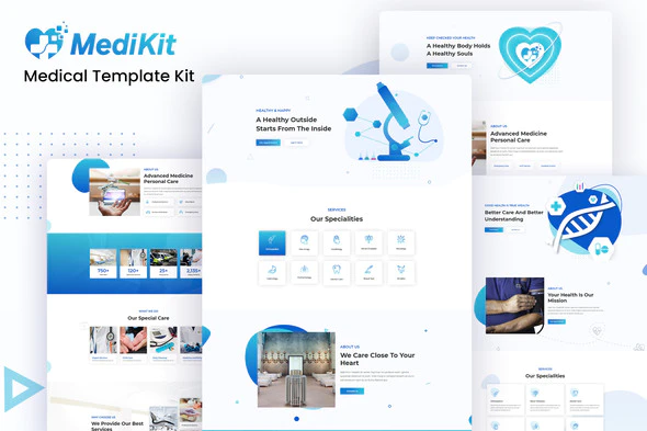 دانلود قالب المنتور MediKit - پوسته پزشکی و خدمات درمانی وردپرس