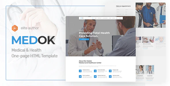 دانلود قالب سایت Medoc - قالب پزشکی تک صفحه ای HTML