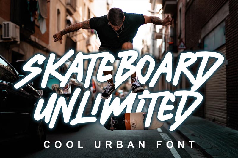 دانلود فونت انگلیسی Skateboard Unlimited - فونت طراحی فوق العاده