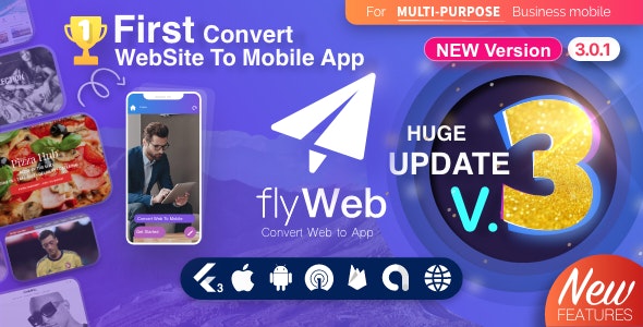 دانلود سورس اپلیکیشن iOS و اندروید FlyWeb - به همراه پنل مدیریت