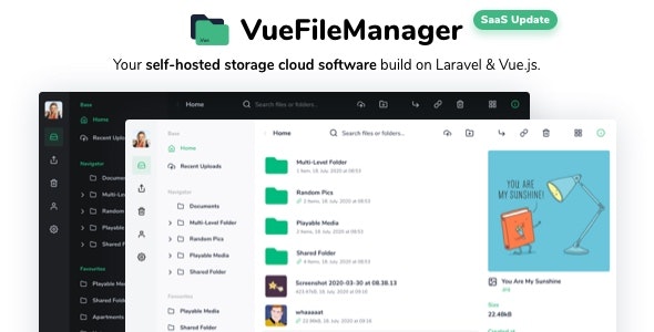 دانلود اسکریپت Vue File Manager - اسکریپت مدیریت فایل آنلاین Laravel