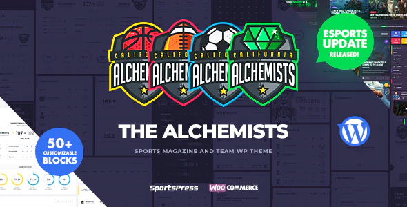 دانلود قالب وردپرس Alchemists - پوسته گیمینگ و eSports وردپرسeSports