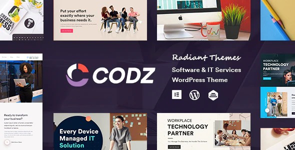 دانلود قالب وردپرس Codz - پوسته خدمات IT و نرم افزار وردپرس