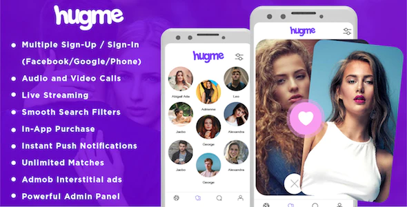 دانلود سورس اپلیکیشن اندروید تماس صوتی و تصویری Hugme