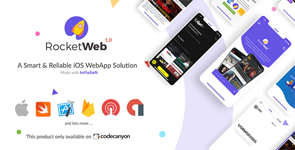 دانلود سورس اپلیکیشن iOS حرفه ای RocketWeb - به همراه نسخه اندروید