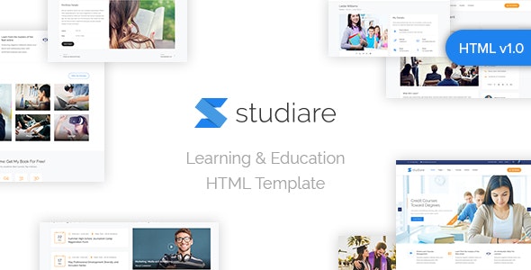 دانلود قالب سایت Studiare - قالب دانشگاهی و آزمون آنلاین HTML5