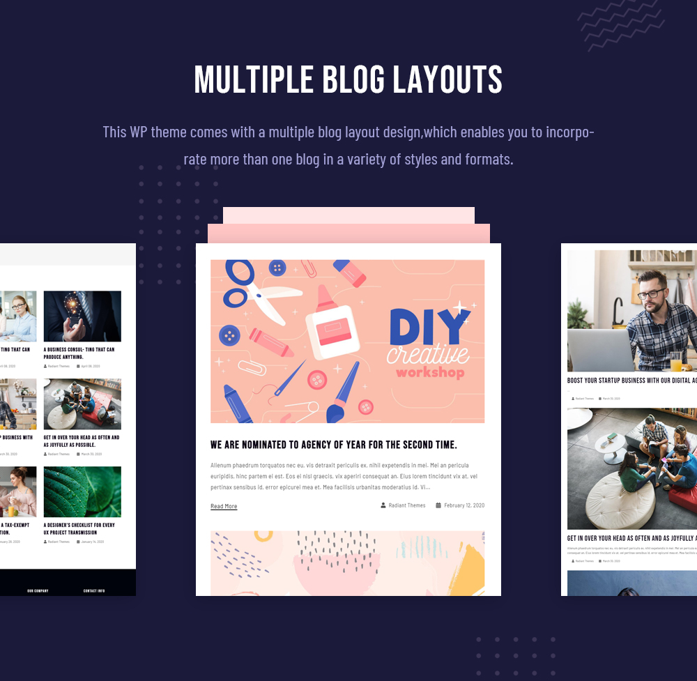 Multiple Blog layouts