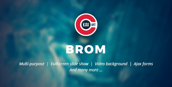 دانلود قالب سایت Brom - قالب چند منظوره و خلاقانه HTML