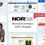 دانلود قالب سایت Norda - قالب فروشگاهی چند منظوره و واکنش گرا HTML