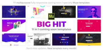 دانلود قالب میوز BigHit - مجموعه قالب Coming Soon و به زودی Adobe Muse