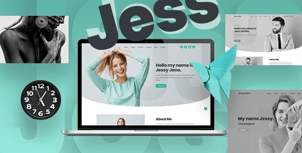 دانلود قالب سایت Jess - قالب نمونه کار و رزومه شخصی بوت استرپ 4